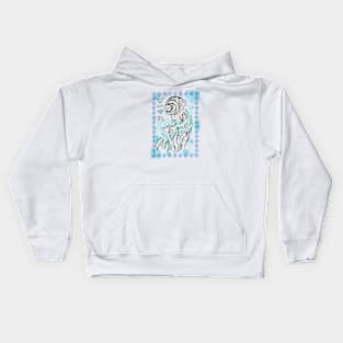 Tribal line Art Jellyfish / Baybayin word Mahalaga (Precious/Valued) Kids Hoodie